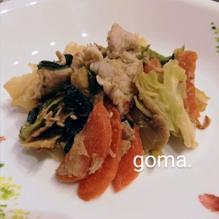肉やさいたっぷり炒め